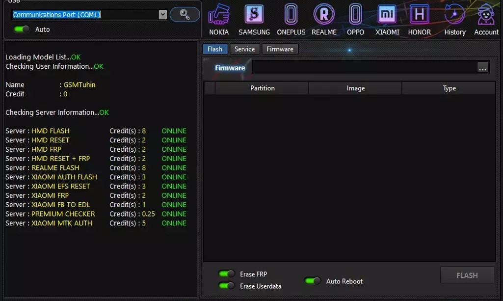 Adam Tool Credit For Xiaomi/OnePlus/Realme [Existing User]